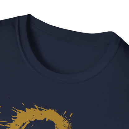 Ankh Love T-Shirt — Gold Brushstroke Ankh "LOVE" Tee