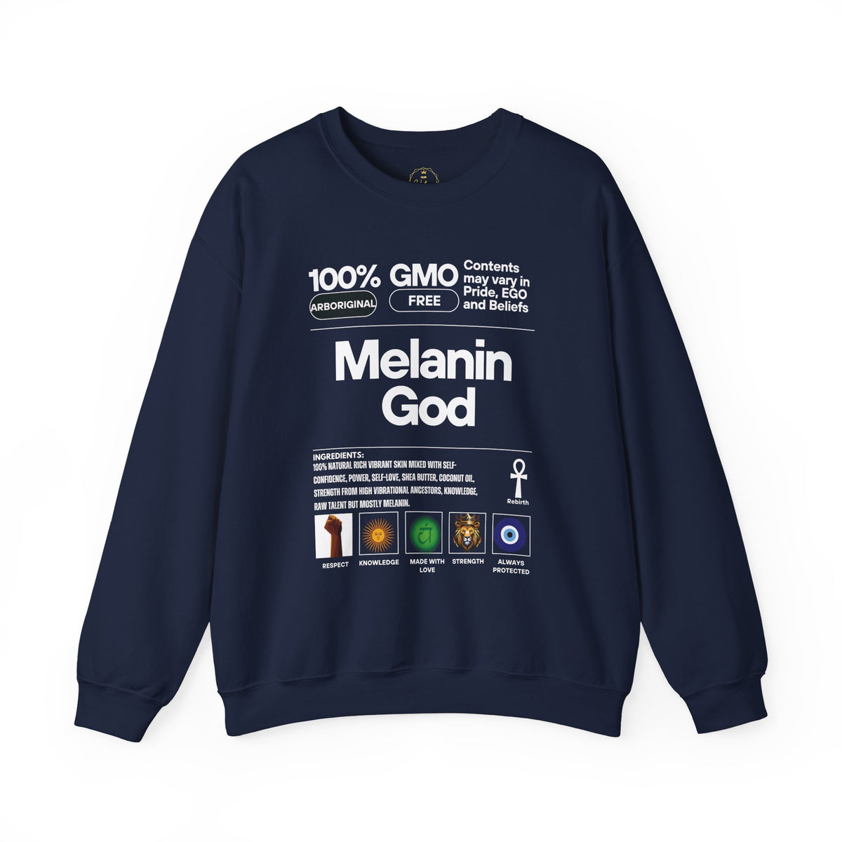 Melanin God – Gildan Heavy Blend™ 18000 Crewneck Sweatshirt