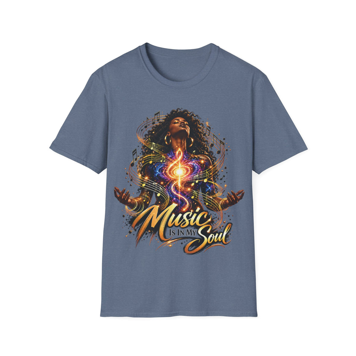 Music Is in My Soul V1 (Female) – Gildan 64000 T-Shirt