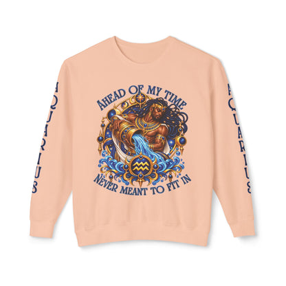 Aquarius Zodiac Sweatshirt – Comfort Colors 1466 Crewneck