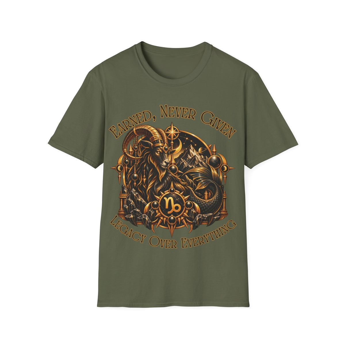 Capricorn Zodiac T-Shirt – Gildan 64000 Softstyle Tee