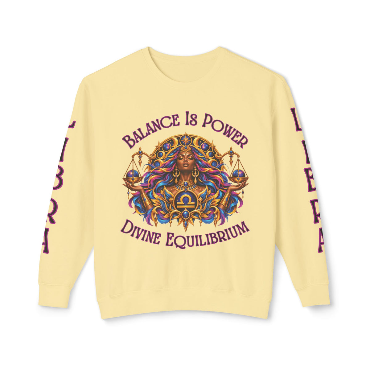 Libra Zodiac Sweatshirt – Comfort Colors 1466 Crewneck