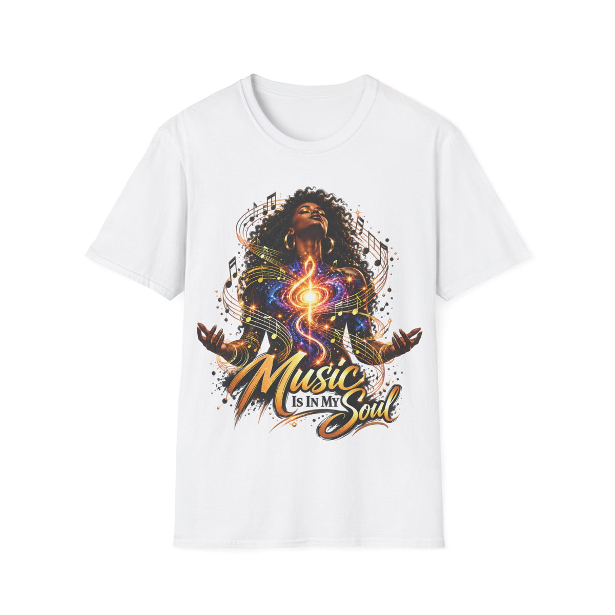 Music Is in My Soul V1 (Female) – Gildan 64000 T-Shirt
