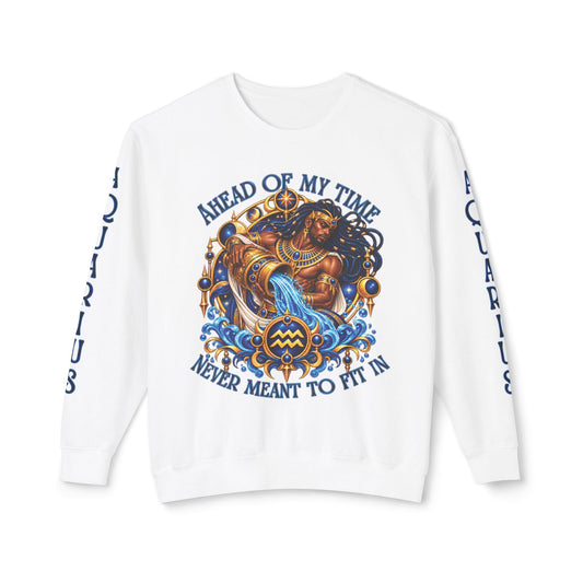 Aquarius Zodiac Sweatshirt – Comfort Colors 1466 Crewneck