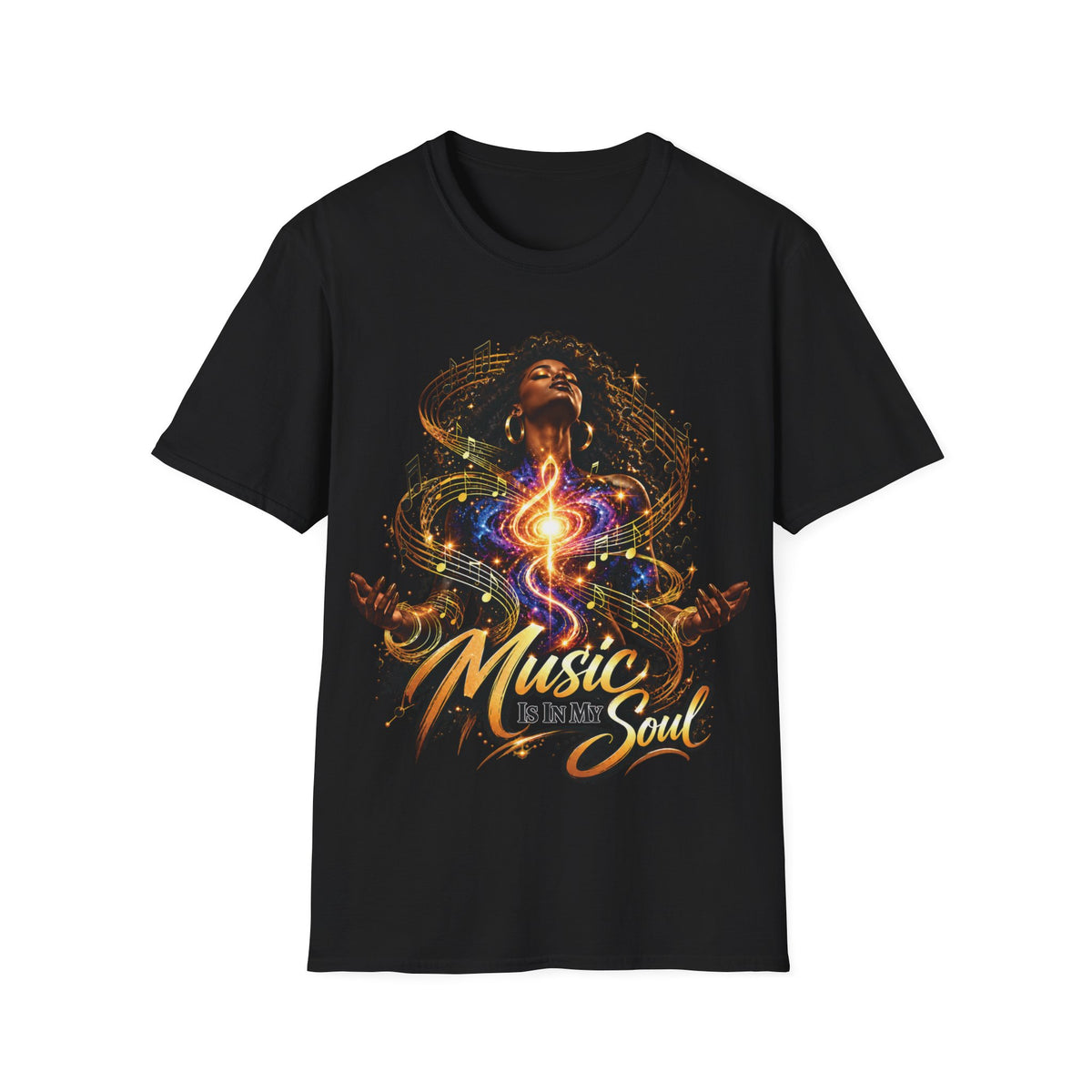 Music Is in My Soul V1 (Female) – Gildan 64000 T-Shirt