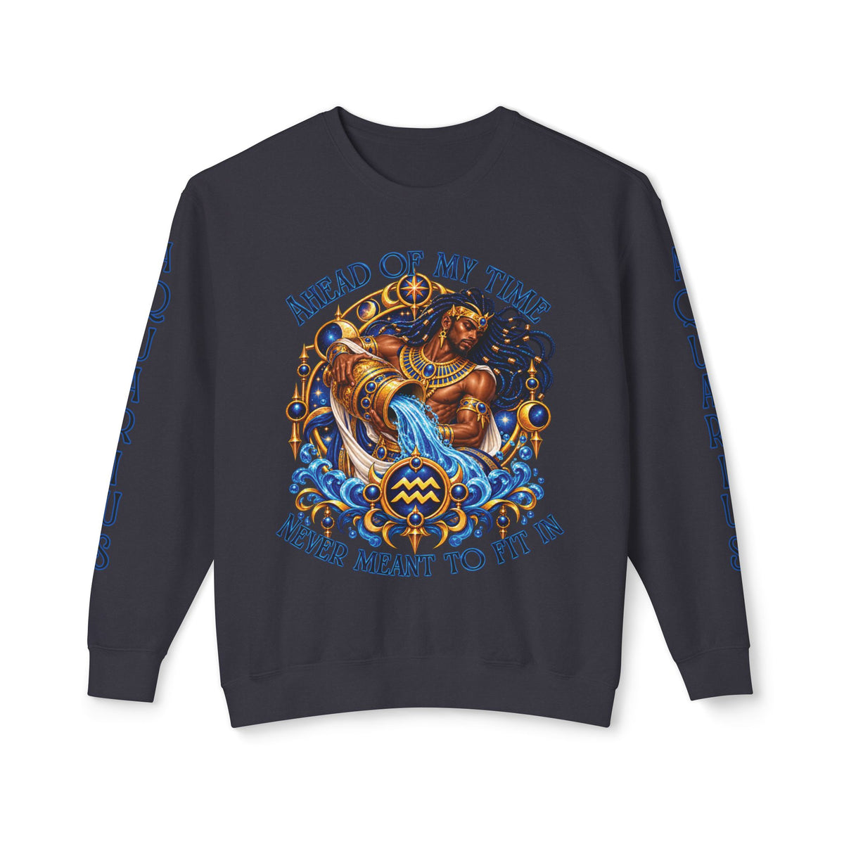 Aquarius Zodiac Sweatshirt – Comfort Colors 1466 Crewneck
