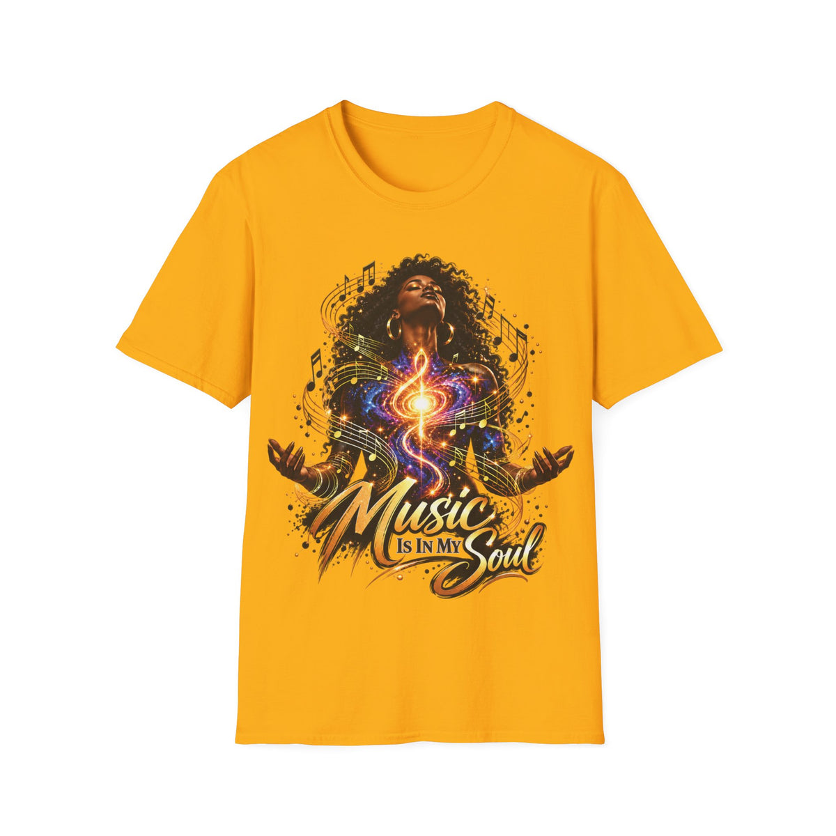 Music Is in My Soul V1 (Female) – Gildan 64000 T-Shirt