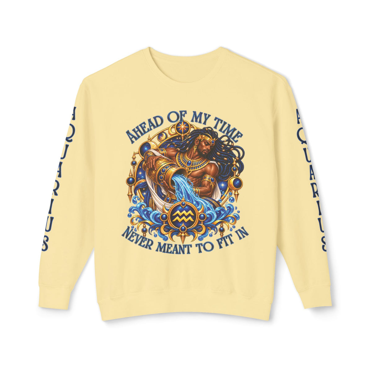 Aquarius Zodiac Sweatshirt – Comfort Colors 1466 Crewneck