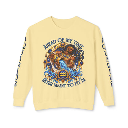 Aquarius Zodiac Sweatshirt – Comfort Colors 1466 Crewneck