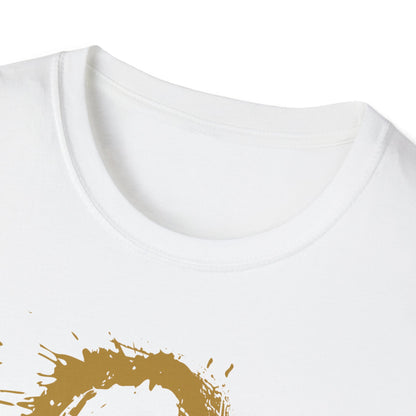 Ankh Love T-Shirt — Gold Brushstroke Ankh "LOVE" Tee
